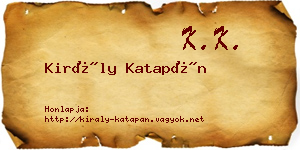 Király Katapán névjegykártya